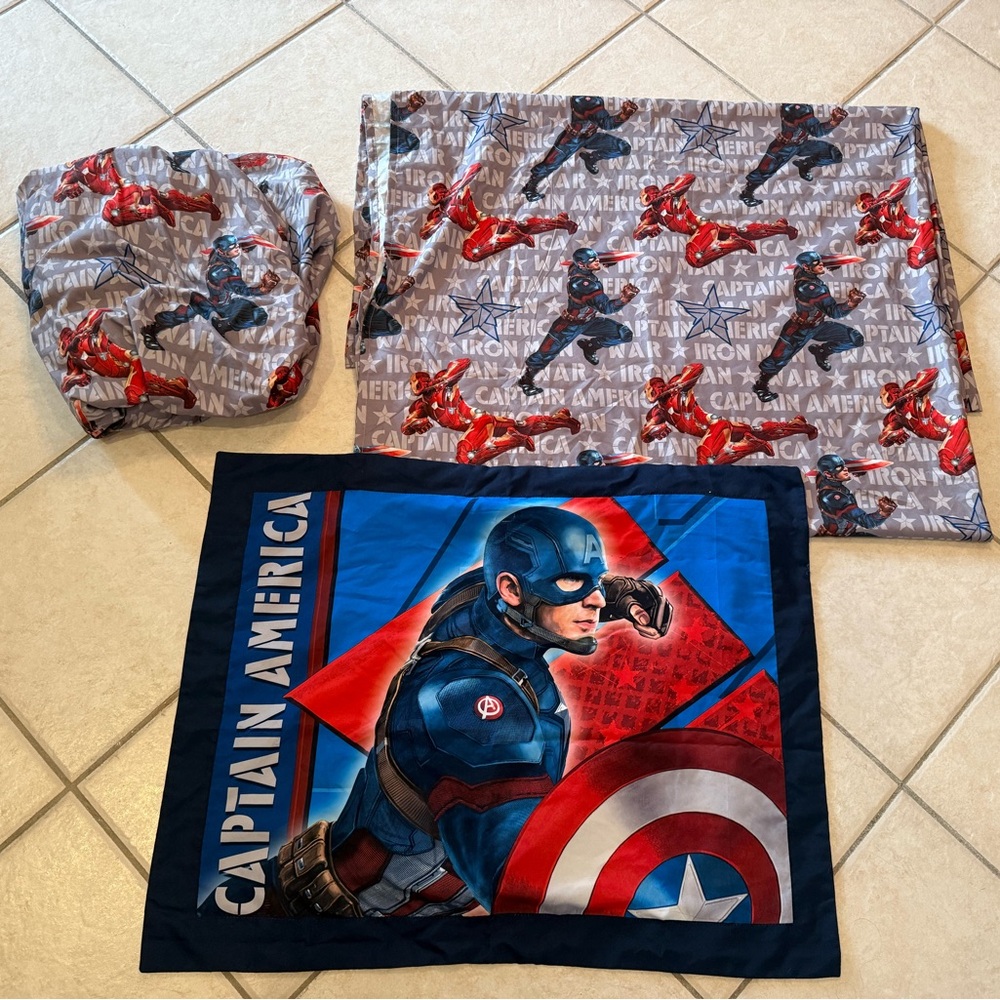 "Marvel" Captain America Iron Man Marvel Civil‎ War Twin Bedding set for kids - Picture 4 of 7